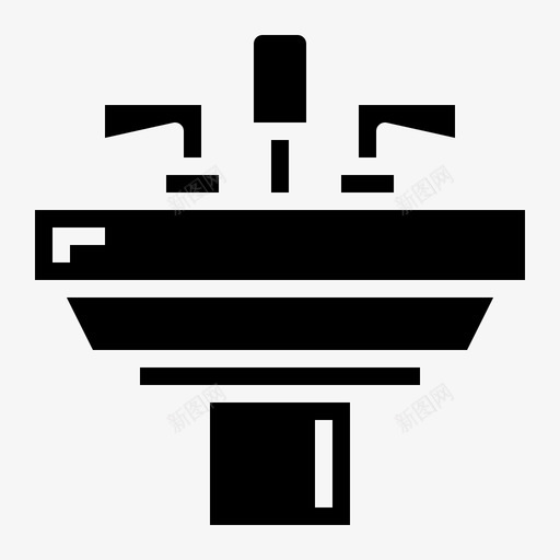 水槽浴室水龙头svg_新图网 https://ixintu.com 水槽 浴室 水龙头 洗脸盆 家具