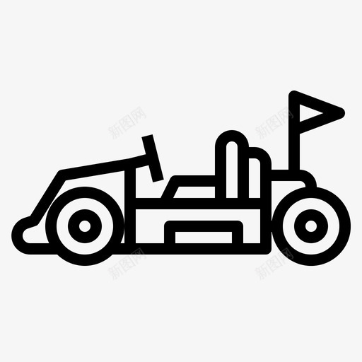 卡丁车赛车交通svg_新图网 https://ixintu.com 卡丁车 赛车 交通