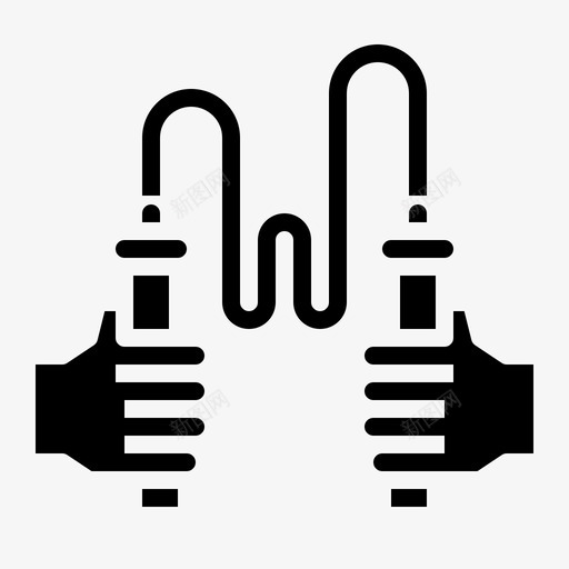 跳绳健身手svg_新图网 https://ixintu.com 跳绳 健身 身手 跳跃 体育器材