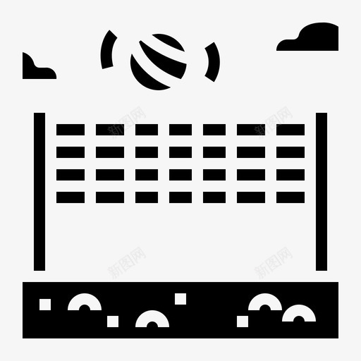 沙滩排球网运动svg_新图网 https://ixintu.com 沙滩排球 沙滩 排球网 运动 夏季 排球