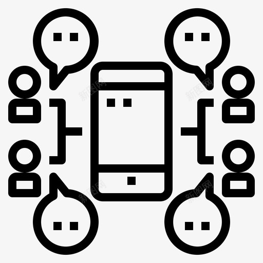群聊会议在家工作svg_新图网 https://ixintu.com 群聊群 会议 在家 工作