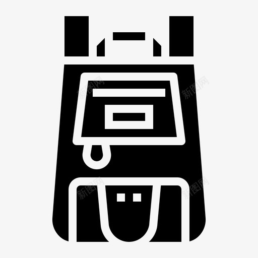 背包渔袋背囊svg_新图网 https://ixintu.com 背包 渔袋 背囊 钓鱼 实心 图标