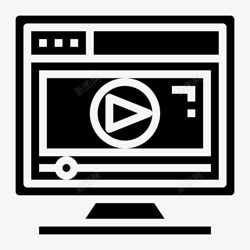 流媒体监视器技术svg_新图网 https://ixintu.com 流媒体 监视器 技术 视频 播放器 电视