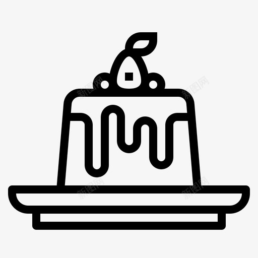 pannacotta甜点冰淇淋svg_新图网 https://ixintu.com 甜点 冰淇淋 图标 套装