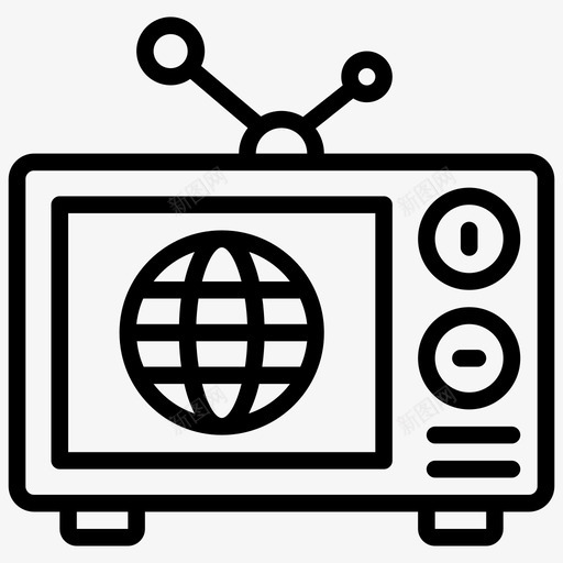 电视广播网络网络和通信svg_新图网 https://ixintu.com 网络 电视 广播电视 广播 广播网 通信