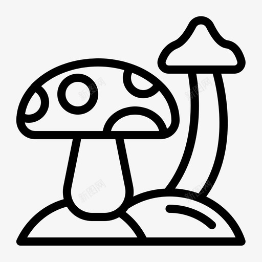 蘑菇植物性春季svg_新图网 https://ixintu.com 蘑菇 植物性 春季