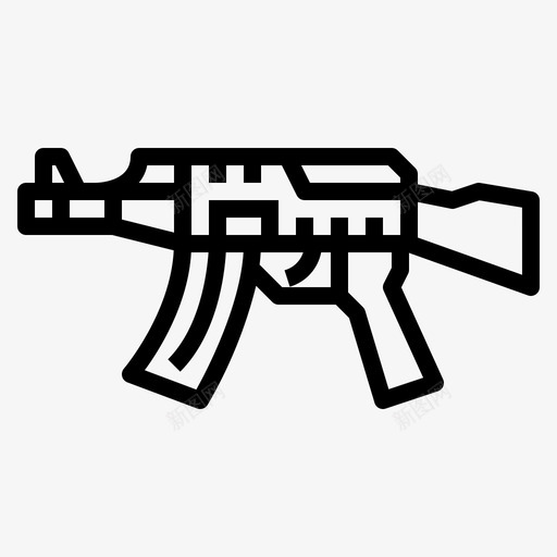 突击步枪枪武器svg_新图网 https://ixintu.com 突击 步枪 枪枪 武器