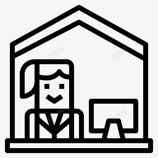 在家里工作在办公室工作svg_新图网 https://ixintu.com 工作 家里 作在 办公室