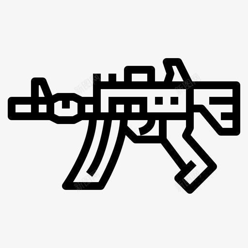 机关枪射击武器svg_新图网 https://ixintu.com 机关枪 射击 武器