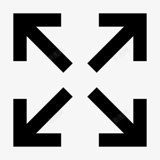 全屏箭头展开svg_新图网 https://ixintu.com 全屏 箭头 展开 管理
