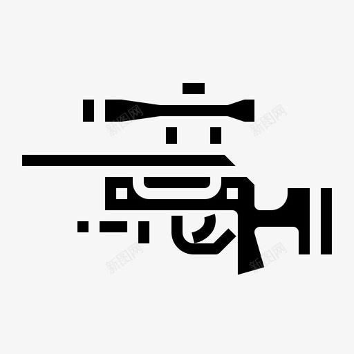 狙击步枪枪射击svg_新图网 https://ixintu.com 狙击 步枪 枪枪 射击 武器 实心