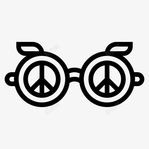太阳镜配饰时尚svg_新图网 https://ixintu.com 太阳镜 配饰 时尚 和平