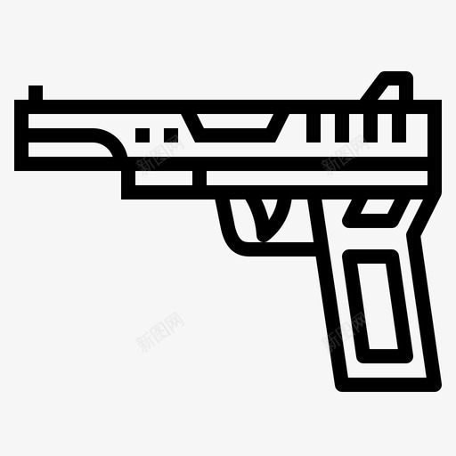 手枪射击武器svg_新图网 https://ixintu.com 手枪 射击 武器