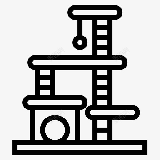 抓杆动物猫svg_新图网 https://ixintu.com 抓杆 动物 玩具 宠物
