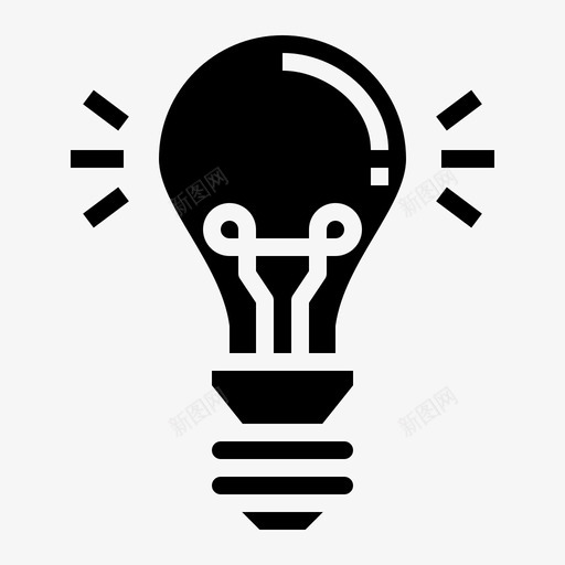 灯泡电子照明svg_新图网 https://ixintu.com 灯泡 电子 照明 技术 电工