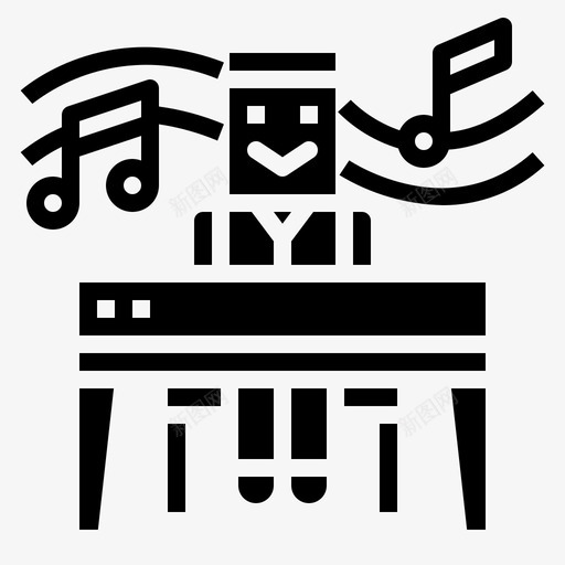 音乐课学习钢琴svg_新图网 https://ixintu.com 音乐 学习 钢琴 演奏 教育