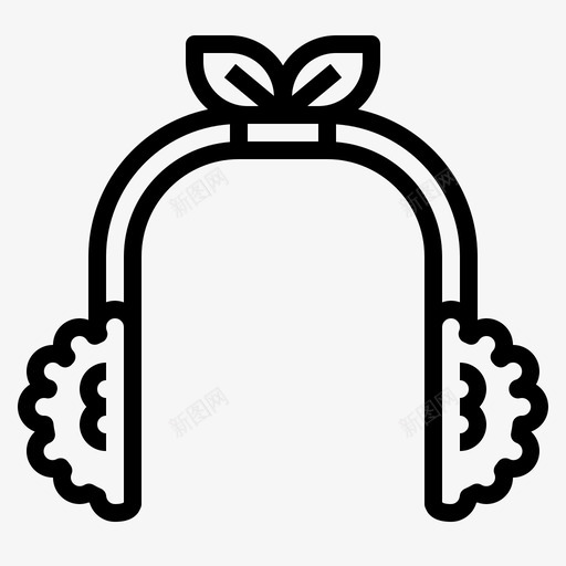 耳罩服装时尚svg_新图网 https://ixintu.com 冬季 耳罩 服装时尚 轮廓