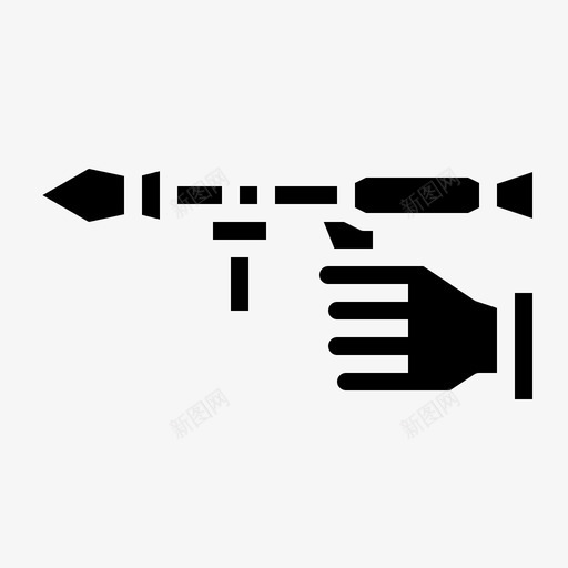 火箭筒手榴弹发射器svg_新图网 https://ixintu.com 武器 火箭筒 手榴弹 发射器 固体