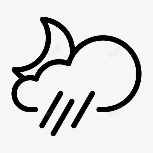 阵雨大气气候svg_新图网 https://ixintu.com 阵雨 大气 气候 温度 天气