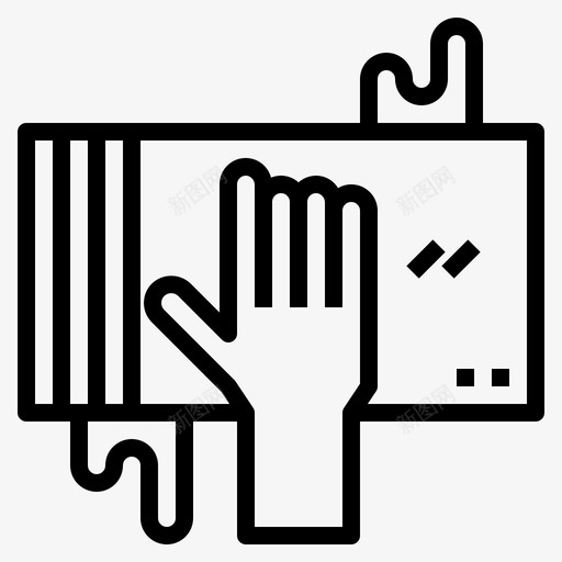 抹布清洁手svg_新图网 https://ixintu.com 抹布 清洁 毛巾 厨房 工具 图标