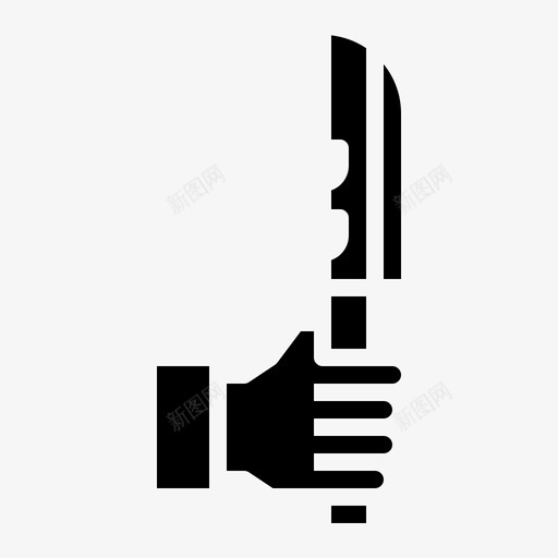 刀切手svg_新图网 https://ixintu.com 武器 刀切手 实心