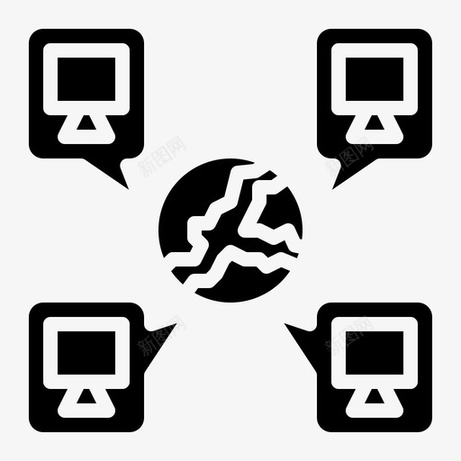全球云互联网svg_新图网 https://ixintu.com 全球 互联网 存储 居家 办公