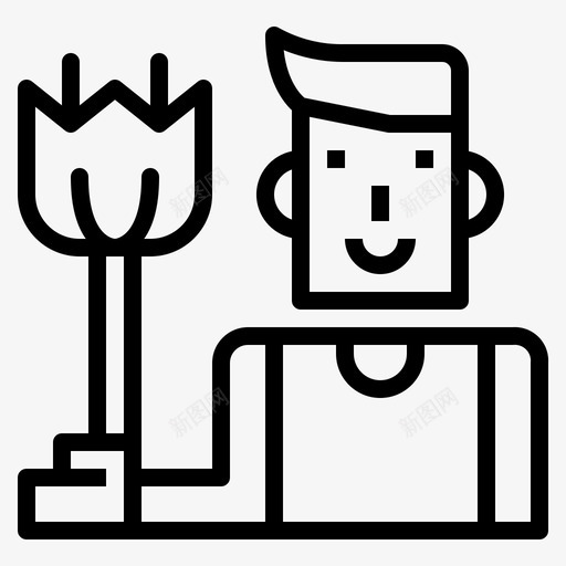 顾客花男人svg_新图网 https://ixintu.com 顾客 男人 郁金香 花店