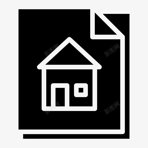 文件家房子svg_新图网 https://ixintu.com 工作 文件家 房子 在家