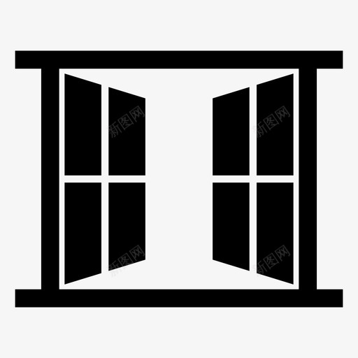 窗户建筑物框架svg_新图网 https://ixintu.com 窗户 建筑物 框架家 房子