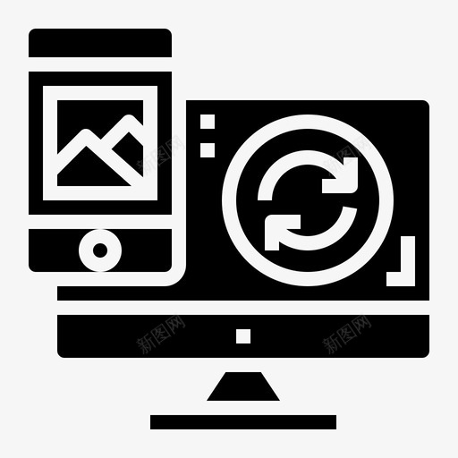 同步数据智能手机svg_新图网 https://ixintu.com 同步 数据 智能 手机 传输 数据传输
