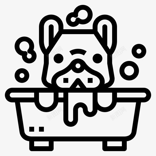 淋浴清洁狗svg_新图网 https://ixintu.com 宠物 淋浴 清洁 爱好者