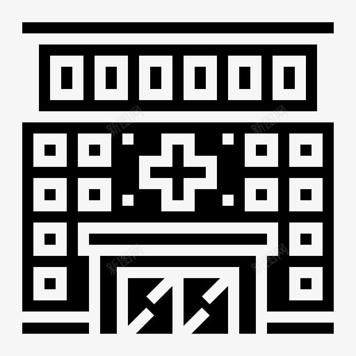 医院建筑物实体图标svg_新图网 https://ixintu.com 医院 建筑物 实体 实体图 图标