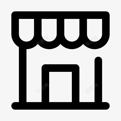 市场理发店商店svg_新图网 https://ixintu.com 商店 市场 理发店 伊恩 大厦