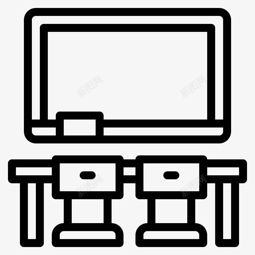 教室黑板桌子svg_新图网 https://ixintu.com 教室 黑板 桌子 教育