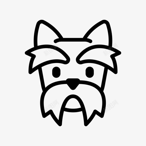 约克郡梗品种狗svg_新图网 https://ixintu.com 约克郡 品种 狗血 血统 宠物狗
