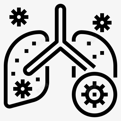 肺炎解剖学身体svg_新图网 https://ixintu.com 肺炎 解剖学 身体 器官 病毒 轮廓