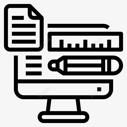 电脑文件办公用品svg_新图网 https://ixintu.com 电脑 文件 办公用品 计划 文具 项目管理 大纲