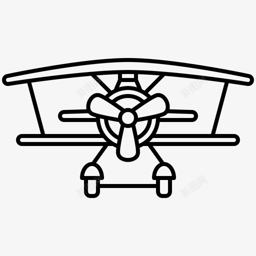 飞机双翼飞机螺旋桨svg_新图网 https://ixintu.com 飞机 运输 双翼 螺旋桨 老式 视图