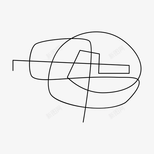 当代艺术线抽象涂鸦svg_新图网 https://ixintu.com 当代艺术 抽象 涂鸦 天真 一行