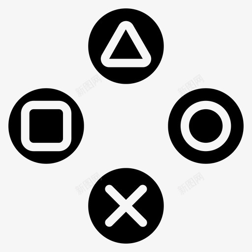 控制器按钮布局玩家游戏svg_新图网 https://ixintu.com 游戏 控制器 按钮 布局 玩家 实体
