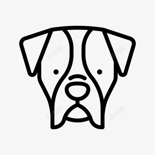 拳击手品种狗svg_新图网 https://ixintu.com 品种 拳击手 狗血 血统 宠物狗