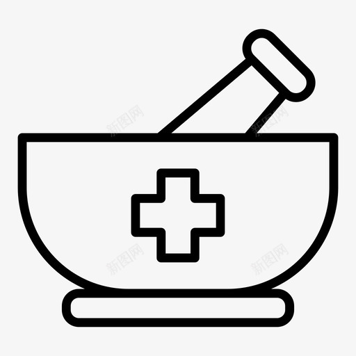 草药药品医疗保健svg_新图网 https://ixintu.com 医疗保健 草药 药品 医药 研钵