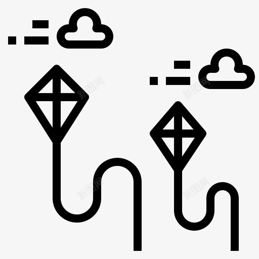 风筝娱乐飞行svg_新图网 https://ixintu.com 爱好 风筝 娱乐 飞行 游戏 概述