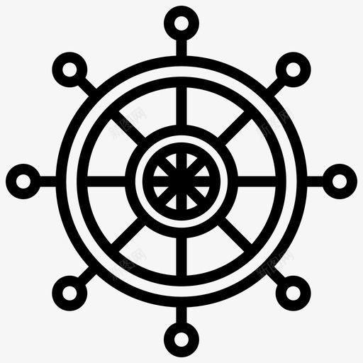 舵船海盗svg_新图网 https://ixintu.com 旅行 舵船 海盗船 轮子 假日