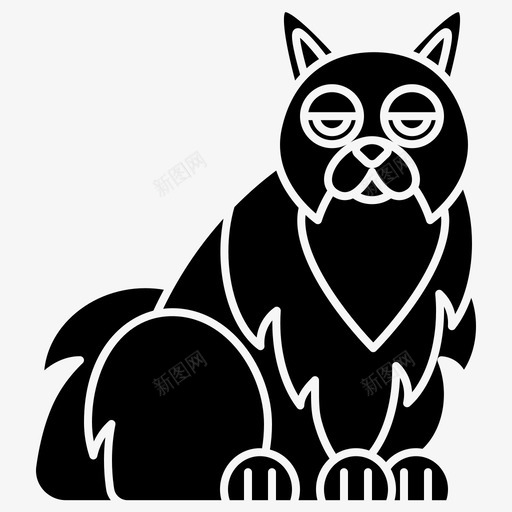 猫漂亮龙猫svg_新图网 https://ixintu.com 漂亮 龙猫 毛茸茸 长发 品种 字形