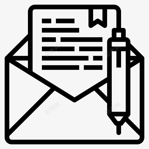 申请学历信封svg_新图网 https://ixintu.com 学历 申请 信封 信件 简历 大纲