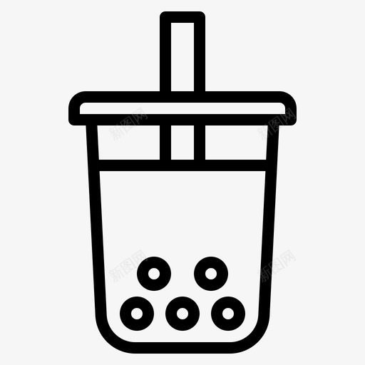 泡茶波巴送菜svg_新图网 https://ixintu.com 泡茶 波巴 送菜 珍珠 奶茶
