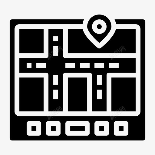 导航仪电子全球定位系统svg_新图网 https://ixintu.com 导航 电子 全球定位 系统 地图 交通 固体
