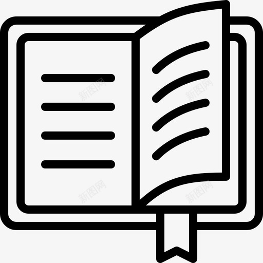 打开书书签阅读svg_新图网 https://ixintu.com 打开 阅读 书签 回到 学校