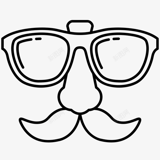 眼镜喜剧服装svg_新图网 https://ixintu.com 眼镜 喜剧 服装 搞笑 玩具 生日 派对 系列